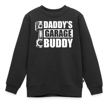 Daddy's garage buddy Car lover car guy mechanic - Kinder Premium Organic Sweatshirt - Schwarz - Vorne - AI Model Kid Female (0cm)