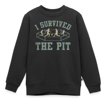 J’ai survécu à la piste - Sweat Premium enfant bio - noir - Devant - AI Model Kid Female (0cm)