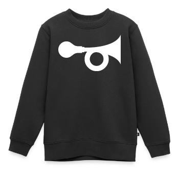 Hupe - Kinder Premium Organic Sweatshirt - Schwarz - Vorne - AI Model Kid Female (0cm)