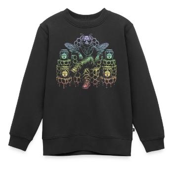 Honigbiene - Kinder Premium Organic Sweatshirt - Schwarz - Vorne - AI Model Kid Female (0cm)