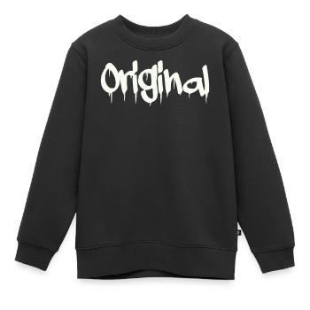 Langue source - Sweat Premium enfant bio - noir - Devant - AI Model Kid Female (0cm)