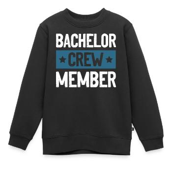 Bachelor Crew - Kinder Premium Organic Sweatshirt - Schwarz - Vorne - AI Model Kid Female (0cm)