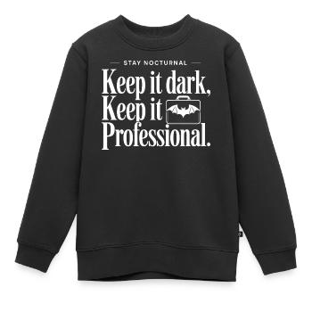 Déclaration professionnelle nocturne - Sweat Premium enfant bio - noir - Devant - AI Model Kid Female (0cm)
