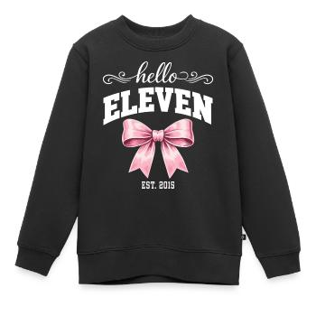 Hello Eleven Est. 2015 – Geburtstagskind - Kinder Premium Organic Sweatshirt - Schwarz - Vorne - AI Model Kid Female (0cm)
