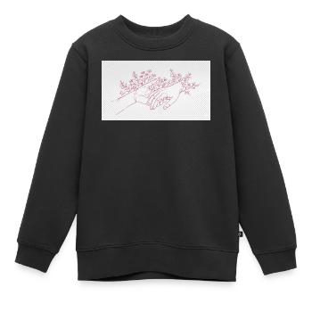 Main du Protecteur - Sweat Premium enfant bio - noir - Devant - AI Model Kid Female (0cm)