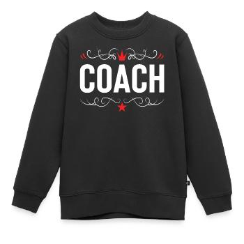 Entraîneur-entraîneur - Sweat Premium enfant bio - noir - Devant - AI Model Kid Female (0cm)