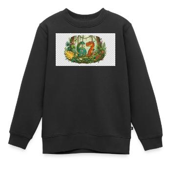 six sept - Sweat Premium enfant bio - noir - Devant - AI Model Kid Female (0cm)