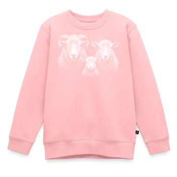 Schafe - Kinder Premium Organic Sweatshirt - Rosa - Vorne - AI Model Kid Female (0cm)