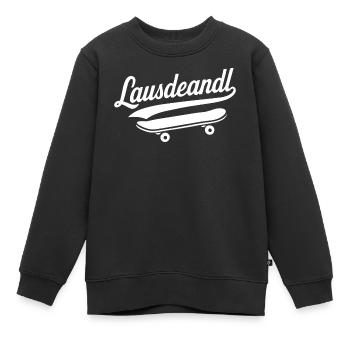 Lausdeandl - Kinder Premium Organic Sweatshirt - Schwarz - Vorne - AI Model Kid Female (0cm)