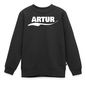 Geschenk Artur - Kinder Premium Organic Sweatshirt - Schwarz - Vorne - AI Model Kid Female (0cm)