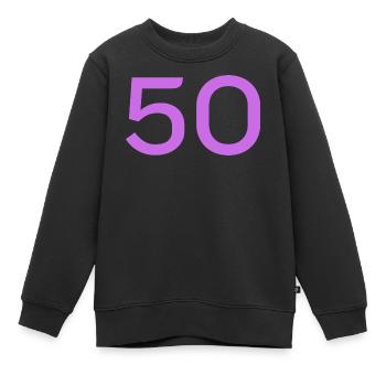 50 - Kids Premium Organic Sweatshirt - black - Front - AI Model Kid Female (0cm)