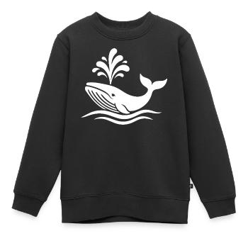 Wal - Kinder Premium Organic Sweatshirt - Schwarz - Vorne - AI Model Kid Female (0cm)