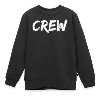 crew - Kinder Premium Organic Sweatshirt - Schwarz - Vorne - AI Model Kid Female (0cm)