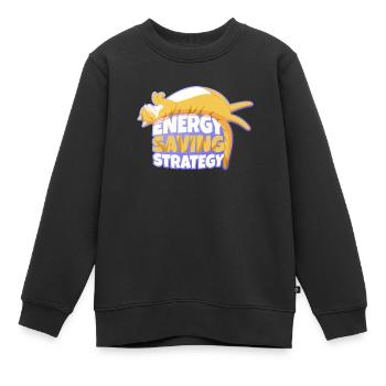 Energiesparstrategie-Maskottchen - Kinder Premium Organic Sweatshirt - Schwarz - Vorne - AI Model Kid Female (0cm)
