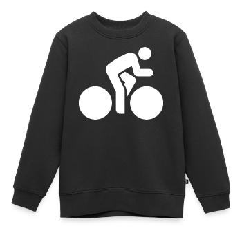 Radsportler, Fahrrad, Rennrad, Fahrradtour - Kinder Premium Organic Sweatshirt - Schwarz - Vorne - AI Model Kid Female (0cm)