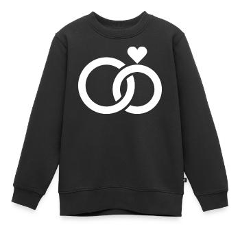 Hochzeit, Verlobung, Hochzeitsfeier - Kinder Premium Organic Sweatshirt - Schwarz - Vorne - AI Model Kid Female (0cm)