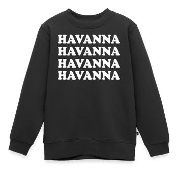 La Havane - Sweat Premium enfant bio - noir - Devant - AI Model Kid Female (0cm)