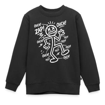 Electric Shock Humor | Funny Electrician Gift - Kids Premium Organic Sweatshirt - black - Front - AI Model Kid Female (0cm)