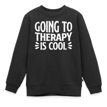 Aller en thérapie, c’est cool - Sweat Premium enfant bio - noir - Devant - AI Model Kid Female (0cm)