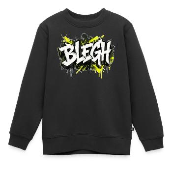 Blegh Graffiti Style - Sweat Premium enfant bio - noir - Devant - AI Model Kid Female (0cm)