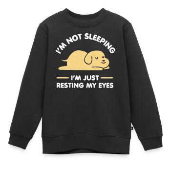 Ich ruhe nur meine Augen aus - Kinder Premium Organic Sweatshirt - Schwarz - Vorne - AI Model Kid Female (0cm)