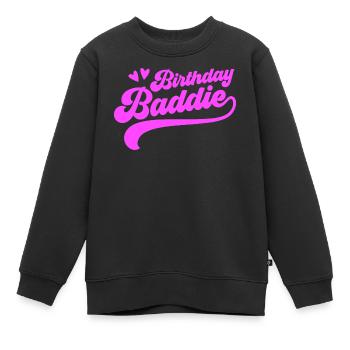 Méchant d’anniversaire - Sweat Premium enfant bio - noir - Devant - AI Model Kid Female (0cm)