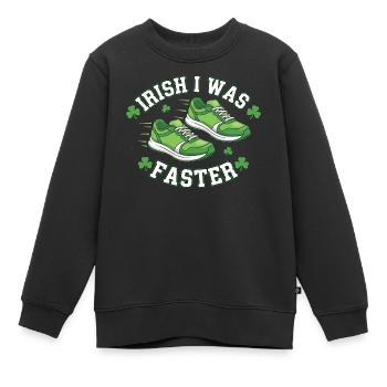 Irish I Was Faster - Kinder Premium Organic Sweatshirt - Schwarz - Vorne - AI Model Kid Female (0cm)