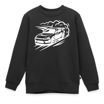 Auto Driften Symbol - Kinder Premium Organic Sweatshirt - Schwarz - Vorne - AI Model Kid Female (0cm)