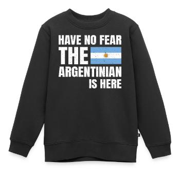 N’ayez pas peur L’Argentin est là Argentin - Sweat Premium enfant bio - noir - Devant - AI Model Kid Female (0cm)