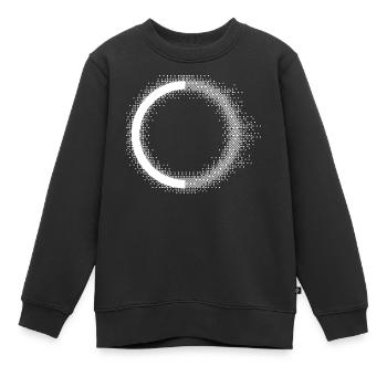 Gepunkteter Halo-Kreis - Kinder Premium Organic Sweatshirt - Schwarz - Vorne - AI Model Kid Female (0cm)