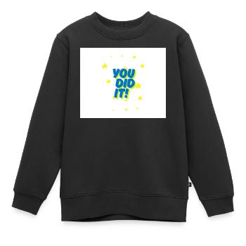 Tu l’as fait, Victory Stars - Sweat Premium enfant bio - noir - Devant - AI Model Kid Female (0cm)