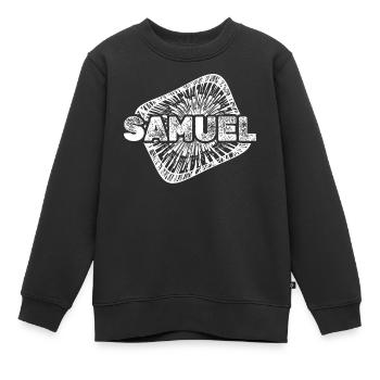 Ventre de grossesse Samuel - Sweat Premium enfant bio - noir - Devant - AI Model Kid Female (0cm)