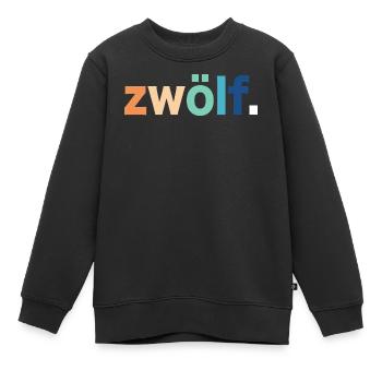 12. Geburtstag Zwölf - Kinder Premium Organic Sweatshirt - Schwarz - Vorne - AI Model Kid Female (0cm)