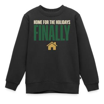First Christmas with - Kids Premium Organic Sweatshirt - black - Front - AI Model Kid Female (0cm)