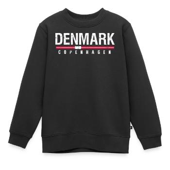 Souvenir rétro de voyage vintage au Danemark Copenhague - Sweat Premium enfant bio - noir - Devant - AI Model Kid Female (0cm)