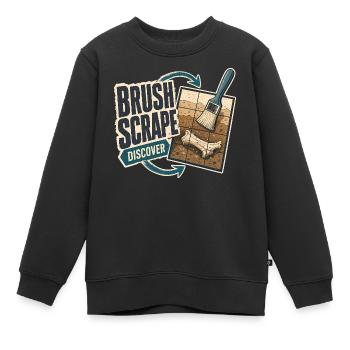 Fouille de dinosaures en section transversale révélée de fossiles - Sweat Premium enfant bio - noir - Devant - AI Model Kid Female (0cm)