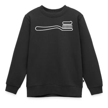 Toothbrush, Dentist, Brushing Teeth - Kids Premium Organic Sweatshirt - black - Front - AI Model Kid Female (0cm)