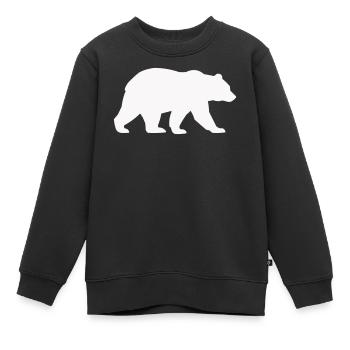 Silhouette d’ours - Sweat Premium enfant bio - noir - Devant - AI Model Kid Female (0cm)
