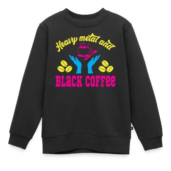 Death Metal du Heavy Metal et du Festival Schwarzkaffee - Sweat Premium enfant bio - noir - Devant - AI Model Kid Female (0cm)