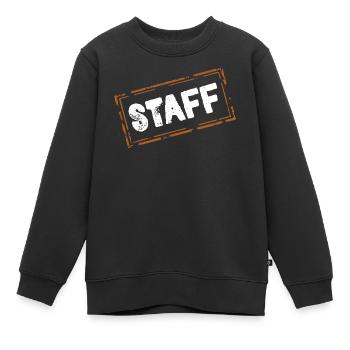 staff - Kinder Premium Organic Sweatshirt - Schwarz - Vorne - AI Model Kid Female (0cm)