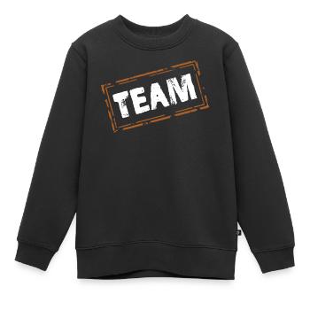 team - Kinder Premium Organic Sweatshirt - Schwarz - Vorne - AI Model Kid Female (0cm)