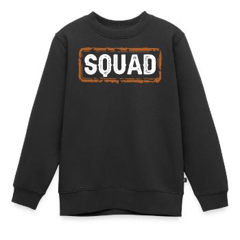 squad - Kinder Premium Organic Sweatshirt - Schwarz - Vorne - AI Model Kid Female (0cm)