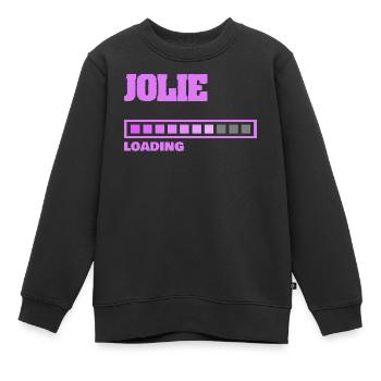 Jolie als Geburt - Kinder Premium Organic Sweatshirt - Schwarz - Vorne - AI Model Kid Female (0cm)