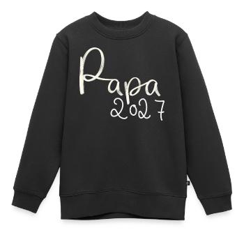 Papa 2027 - Sweat Premium enfant bio - noir - Devant - AI Model Kid Female (0cm)