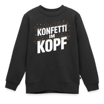Konfetti Im Kopf Karneval Fasching Alaaf Kostüm - Kinder Premium Organic Sweatshirt - Schwarz - Vorne - AI Model Kid Female (0cm)