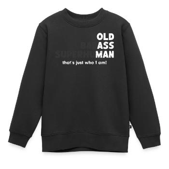 Bold Badass Superhuman - Kinder Premium Organic Sweatshirt - Schwarz - Vorne - AI Model Kid Female (0cm)