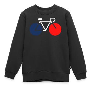 Bicycle white blue red - Kids Premium Organic Sweatshirt - black - Front - AI Model Kid Female (0cm)