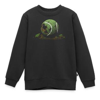 Tennis - Sweat Premium enfant bio - noir - Devant - AI Model Kid Female (0cm)