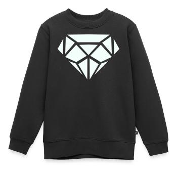 Diamant  - Kinder Premium Organic Sweatshirt - Schwarz - Vorne - AI Model Kid Female (0cm)