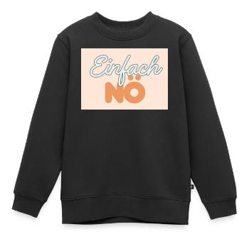 Juste non - Sweat Premium enfant bio - noir - Devant - AI Model Kid Female (0cm)